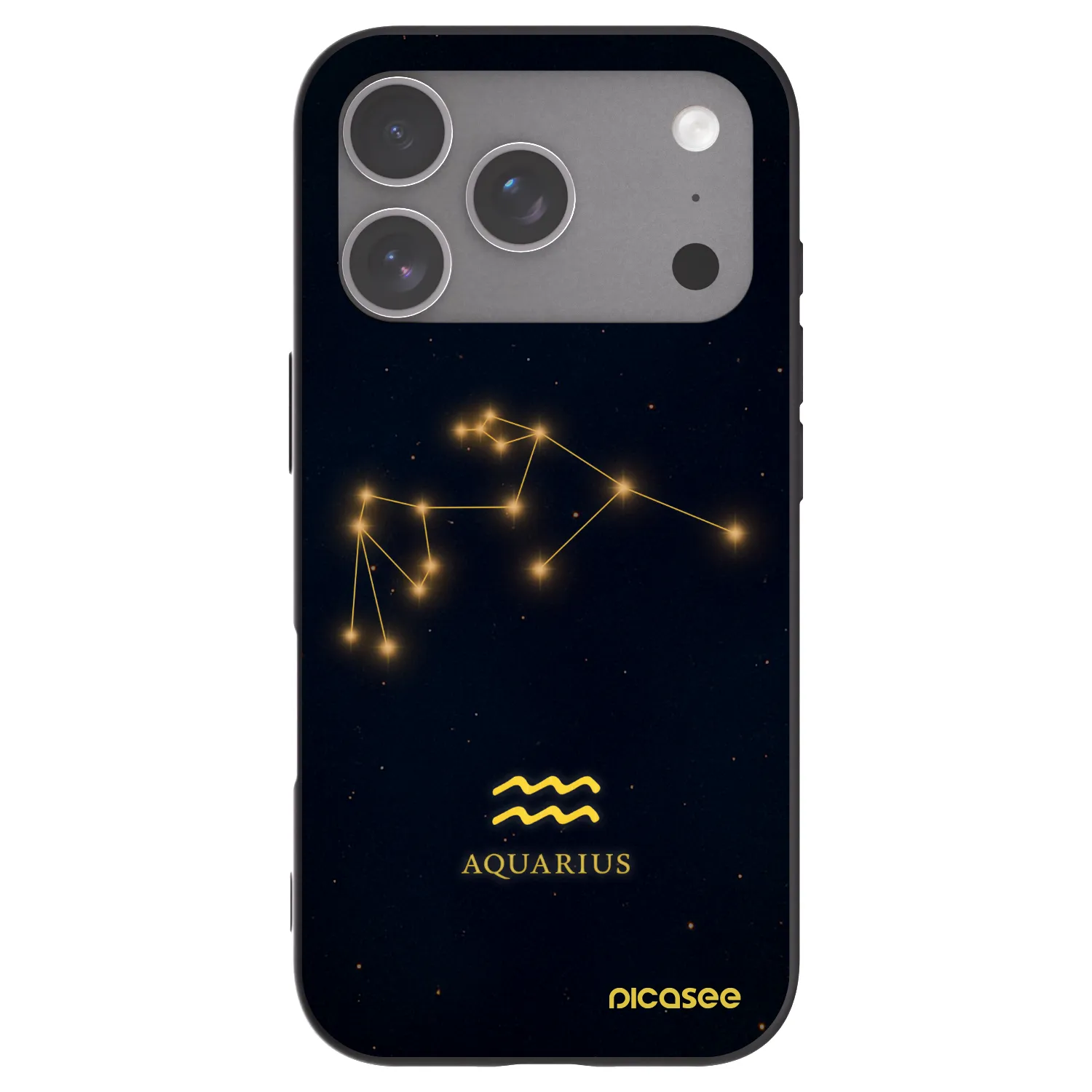 Picasee fekete szilikon tok az alábbi mobiltelefonokra Apple iPhone 18 Pro - AQUARIUS