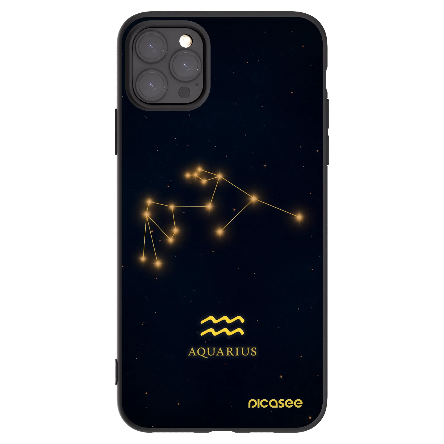Picasee fekete szilikon tok az alábbi mobiltelefonokra Apple iPhone 11 Pro Max - AQUARIUS