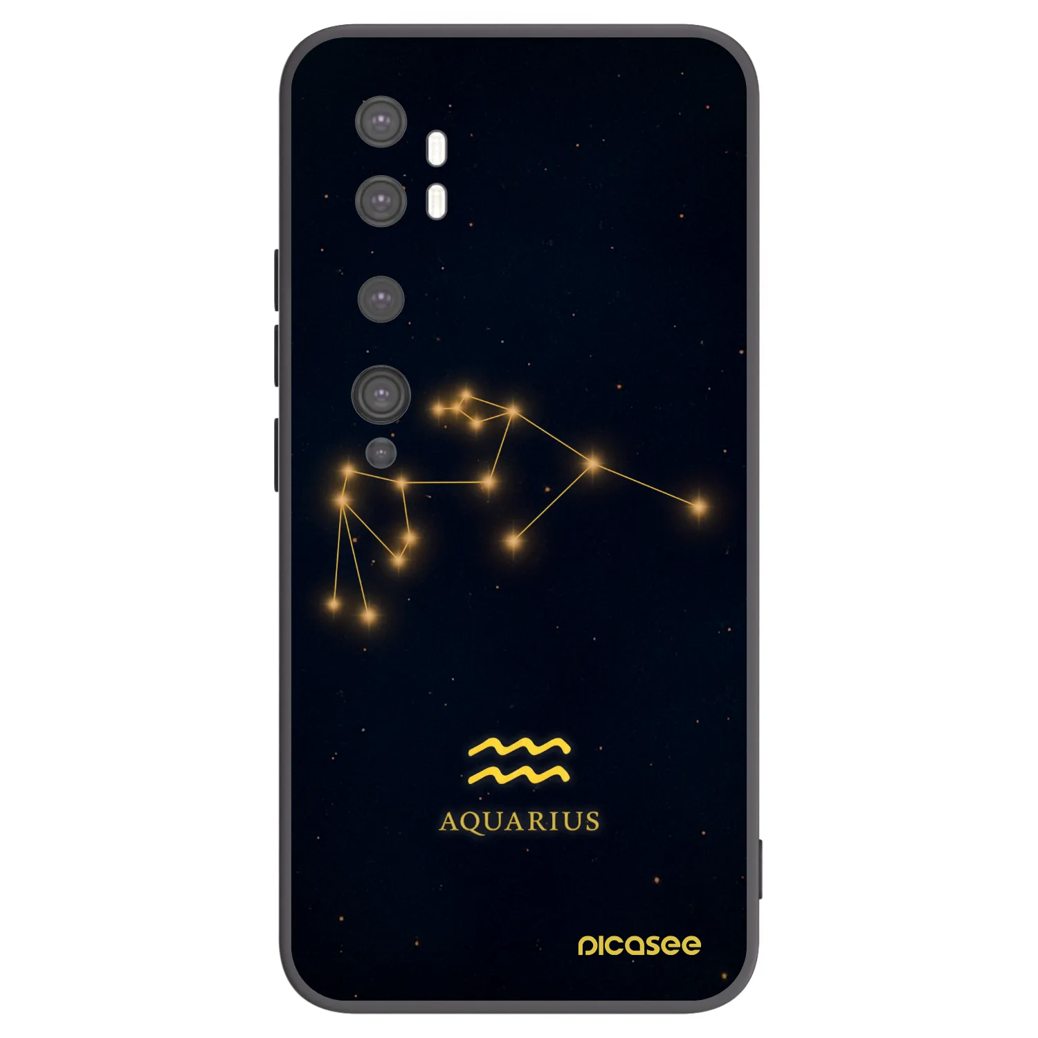 Picasee fekete szilikon tok az alábbi mobiltelefonokra Xiaomi Mi Note 10 (Pro) - AQUARIUS