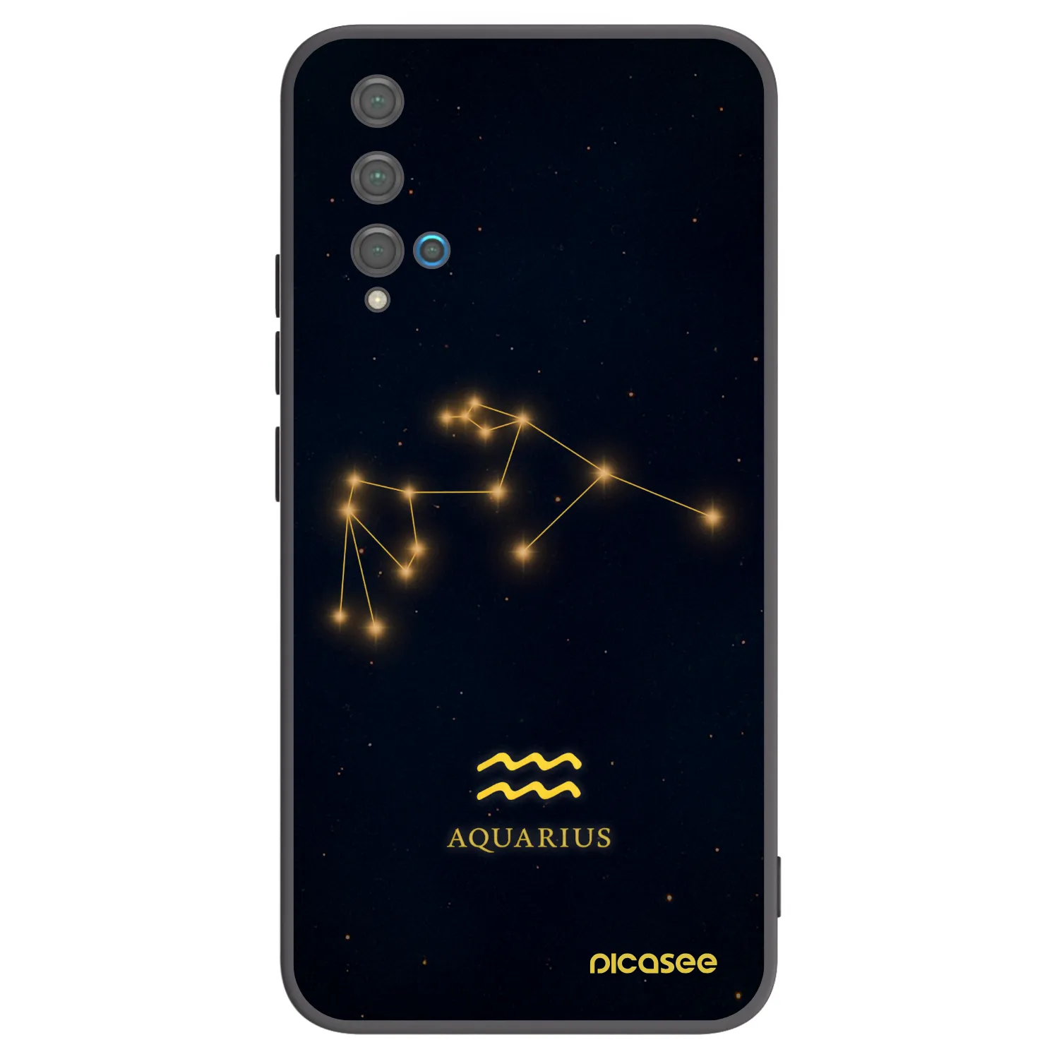 Picasee fekete szilikon tok az alábbi mobiltelefonokra Huawei Nova 5T - AQUARIUS