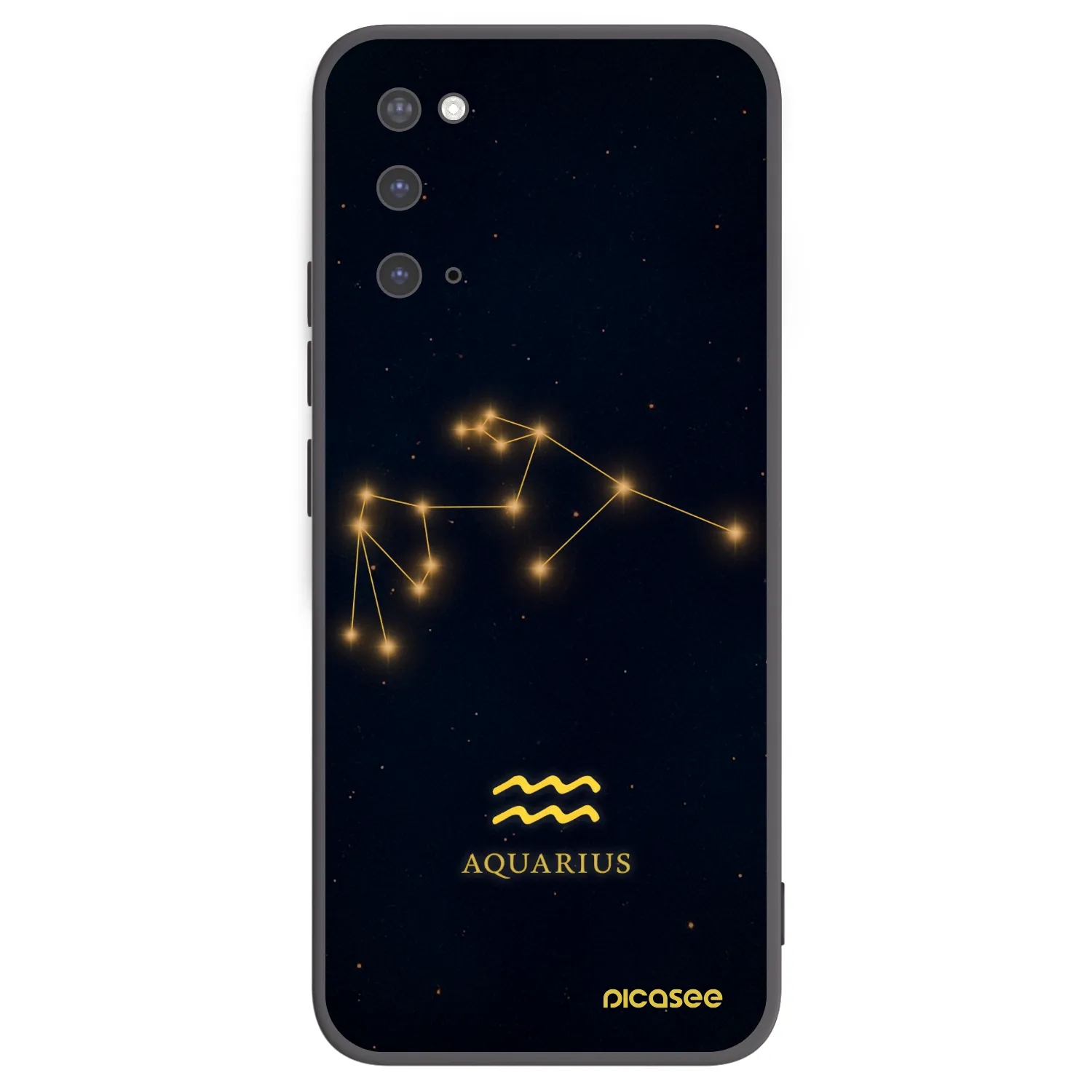 Picasee fekete szilikon tok az alábbi mobiltelefonokra Samsung Galaxy S20 G980F - AQUARIUS