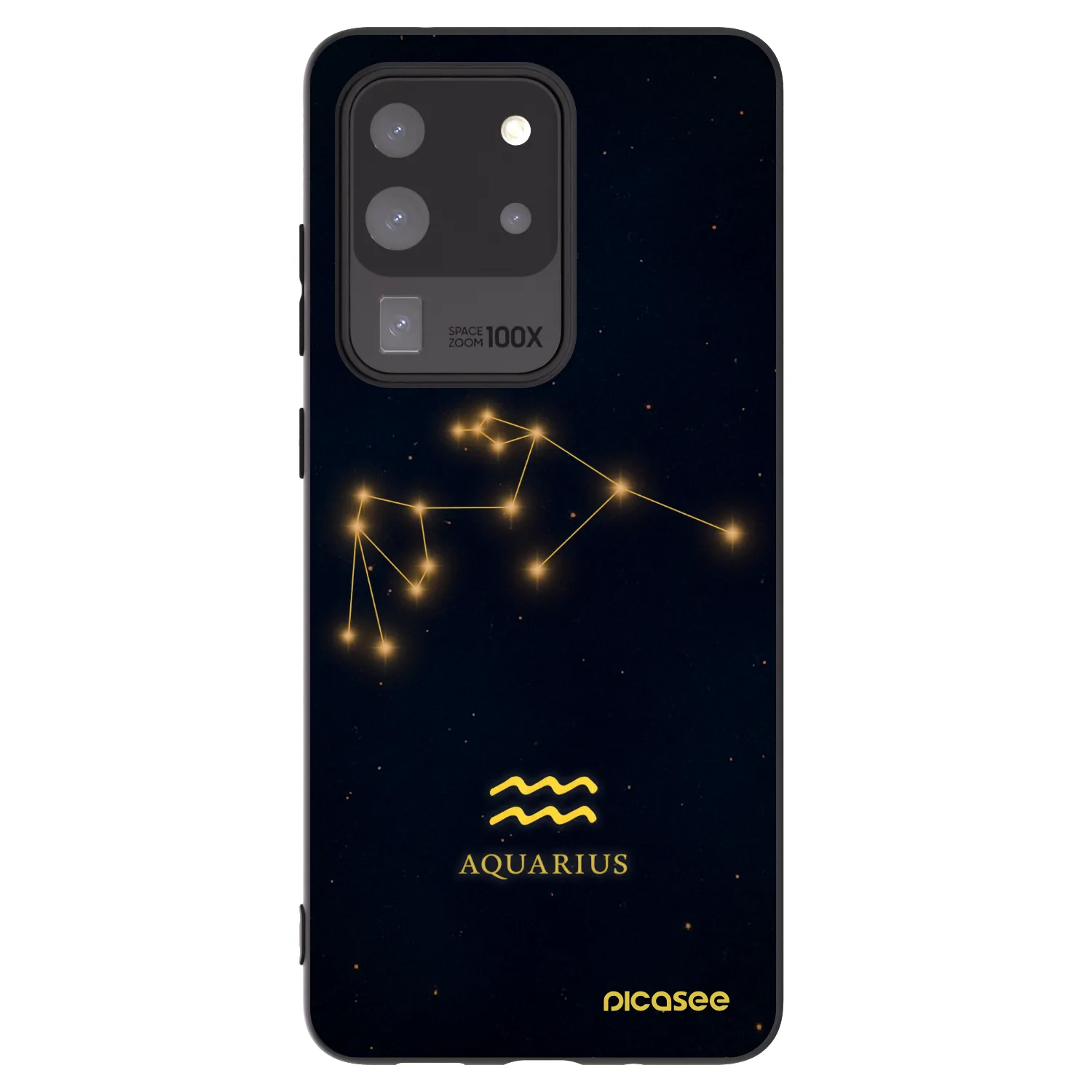 Picasee fekete szilikon tok az alábbi mobiltelefonokra Samsung Galaxy S20 Ultra 5G G988F - AQUARIUS