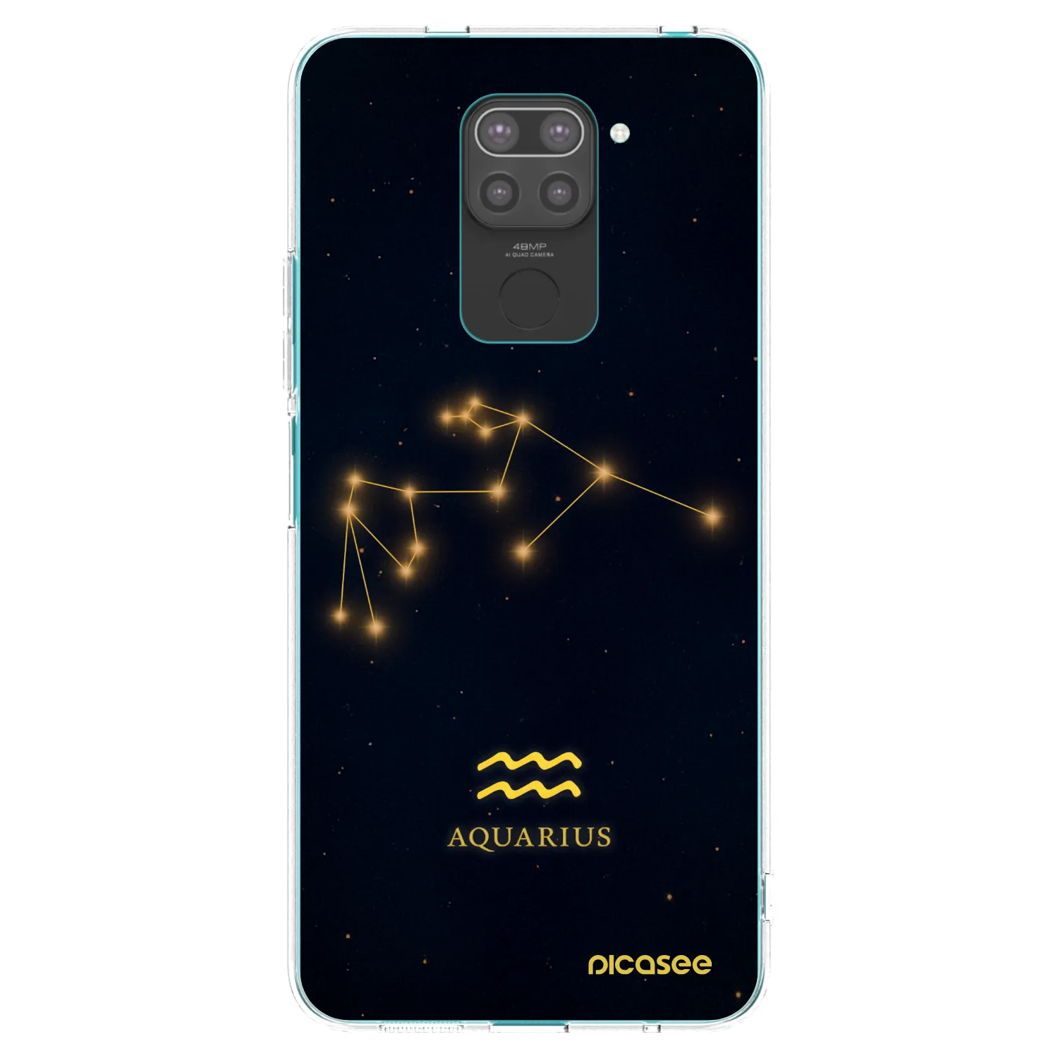 Picasee fekete szilikon tok az alábbi mobiltelefonokra Xiaomi Redmi Note 9 - AQUARIUS