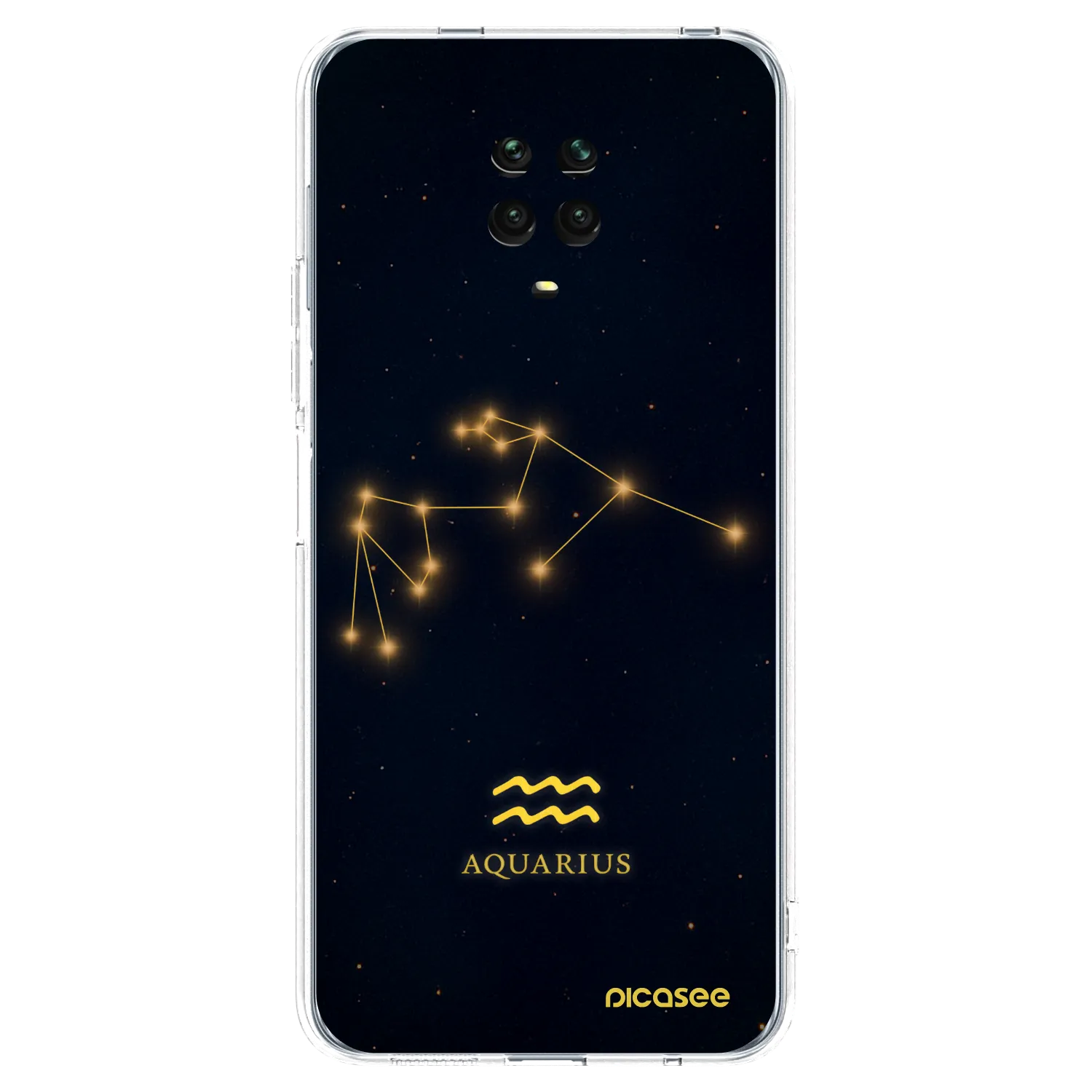 Picasee átlátszó szilikon tok az alábbi mobiltelefonokra Xiaomi Redmi Note 9S - AQUARIUS