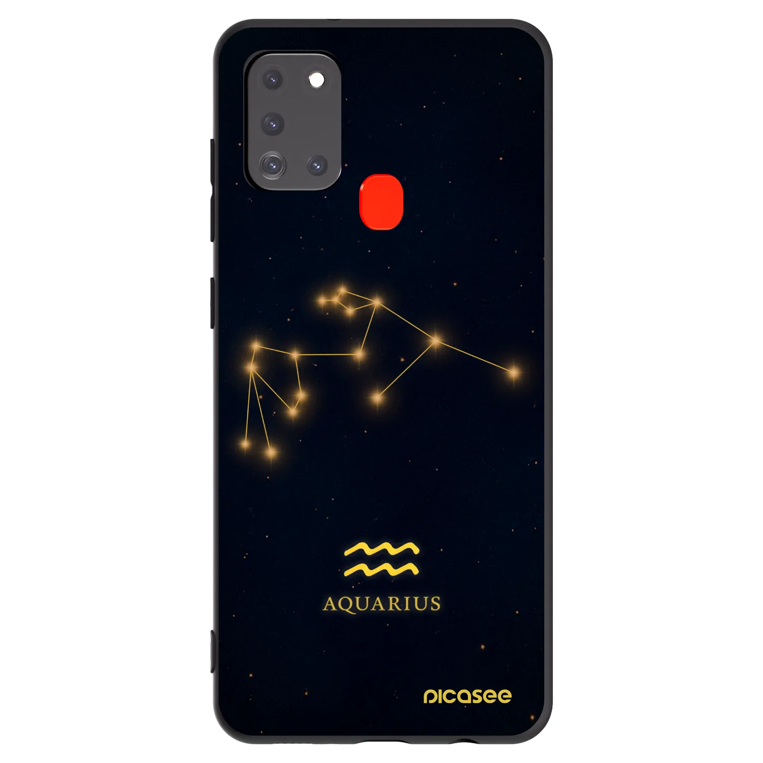 Picasee fekete szilikon tok az alábbi mobiltelefonokra Samsung Galaxy A21s - AQUARIUS