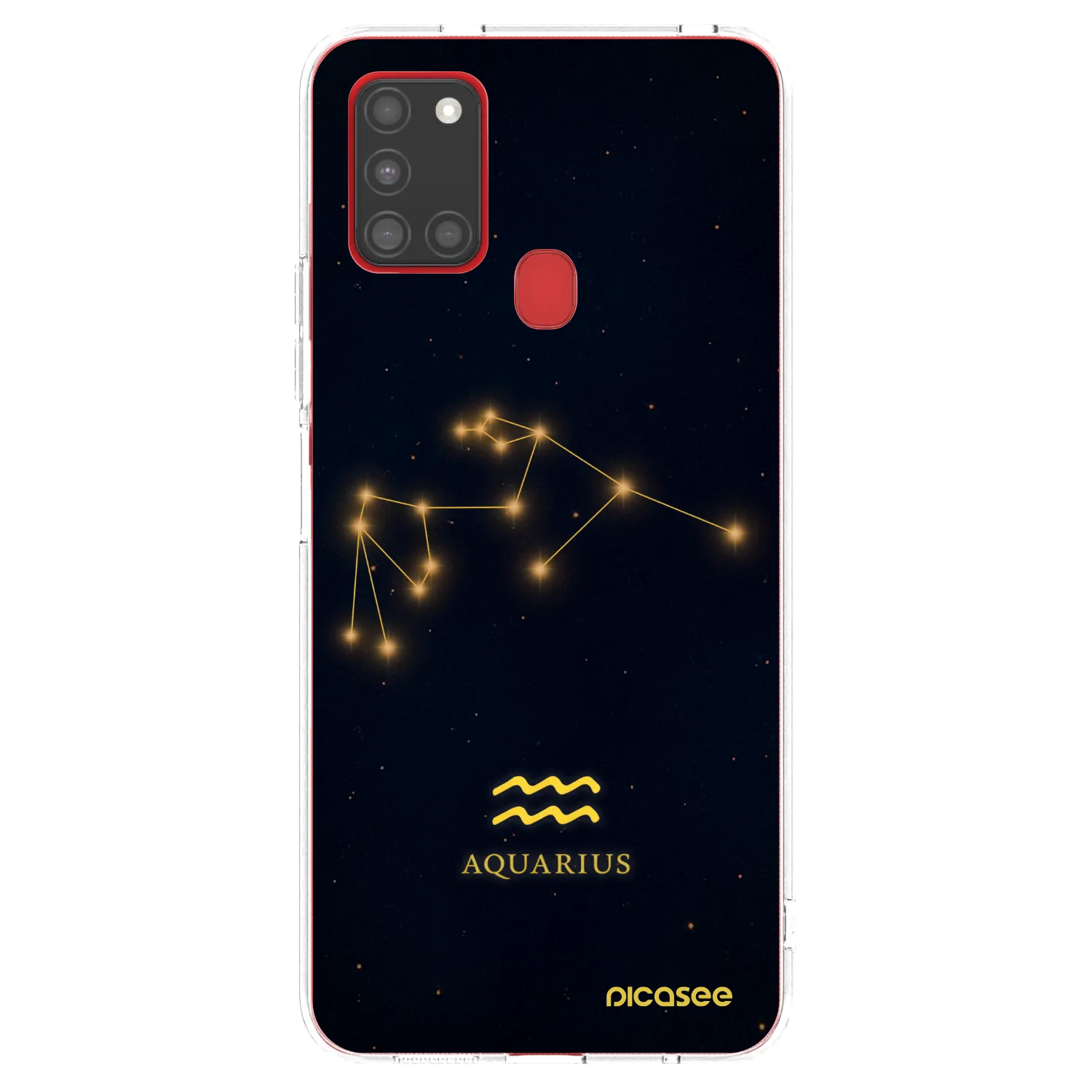 Picasee átlátszó szilikon tok az alábbi mobiltelefonokra Samsung Galaxy A21s - AQUARIUS