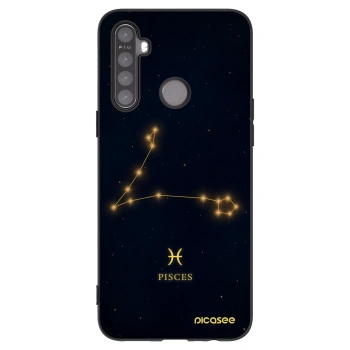Picasee fekete szilikon tok az alábbi mobiltelefonokra Realme 6i - PISCES