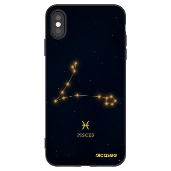 Picasee fekete szilikon tok az alábbi mobiltelefonokra Apple iPhone XS Max - PISCES