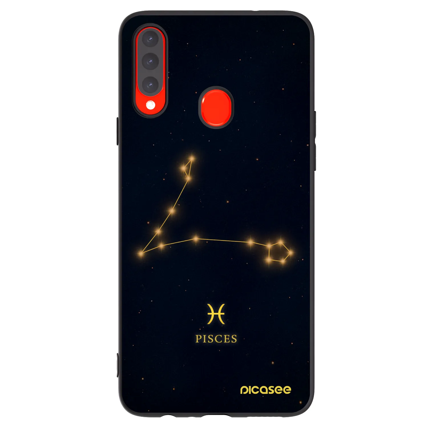 Picasee fekete szilikon tok az alábbi mobiltelefonokra Samsung Galaxy A20s - PISCES