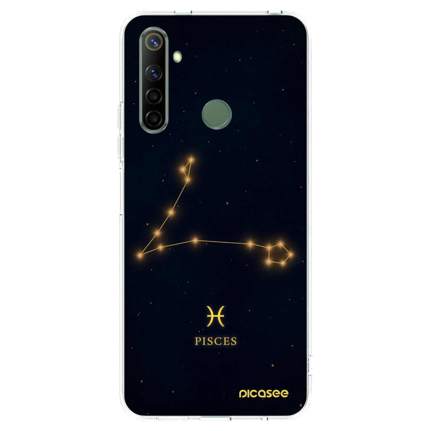 Picasee átlátszó szilikon tok az alábbi mobiltelefonokra Realme 6i - PISCES