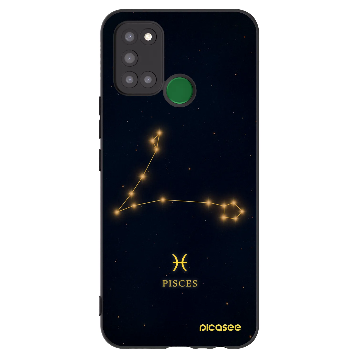 Picasee fekete szilikon tok az alábbi mobiltelefonokra Realme 7i - PISCES