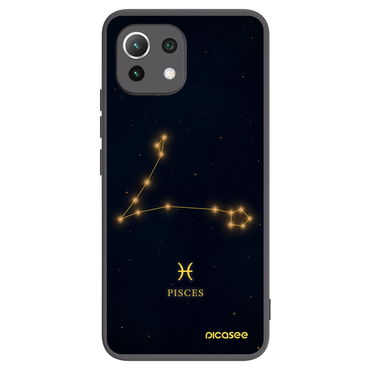 Picasee fekete szilikon tok az alábbi mobiltelefonokra Xiaomi Mi 11 Lite - PISCES
