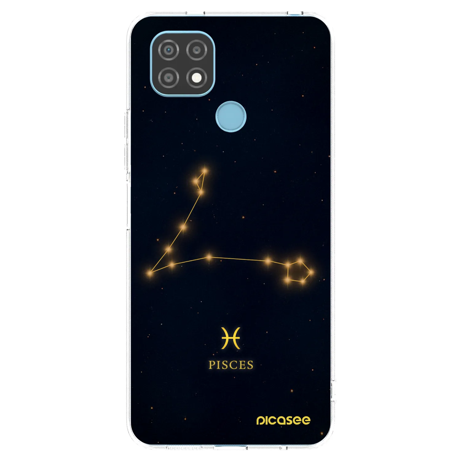 Picasee átlátszó szilikon tok az alábbi mobiltelefonokra Realme C21 - PISCES