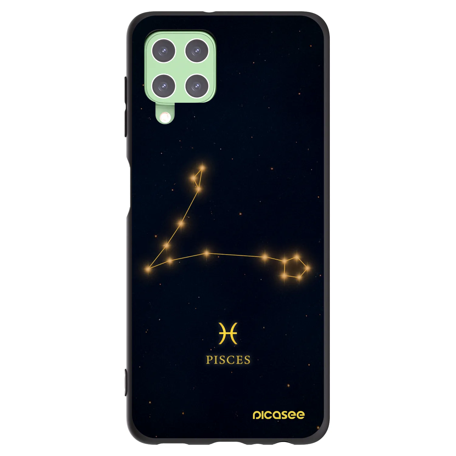 Picasee fekete szilikon tok az alábbi mobiltelefonokra Samsung Galaxy A22 A225F 4G - PISCES