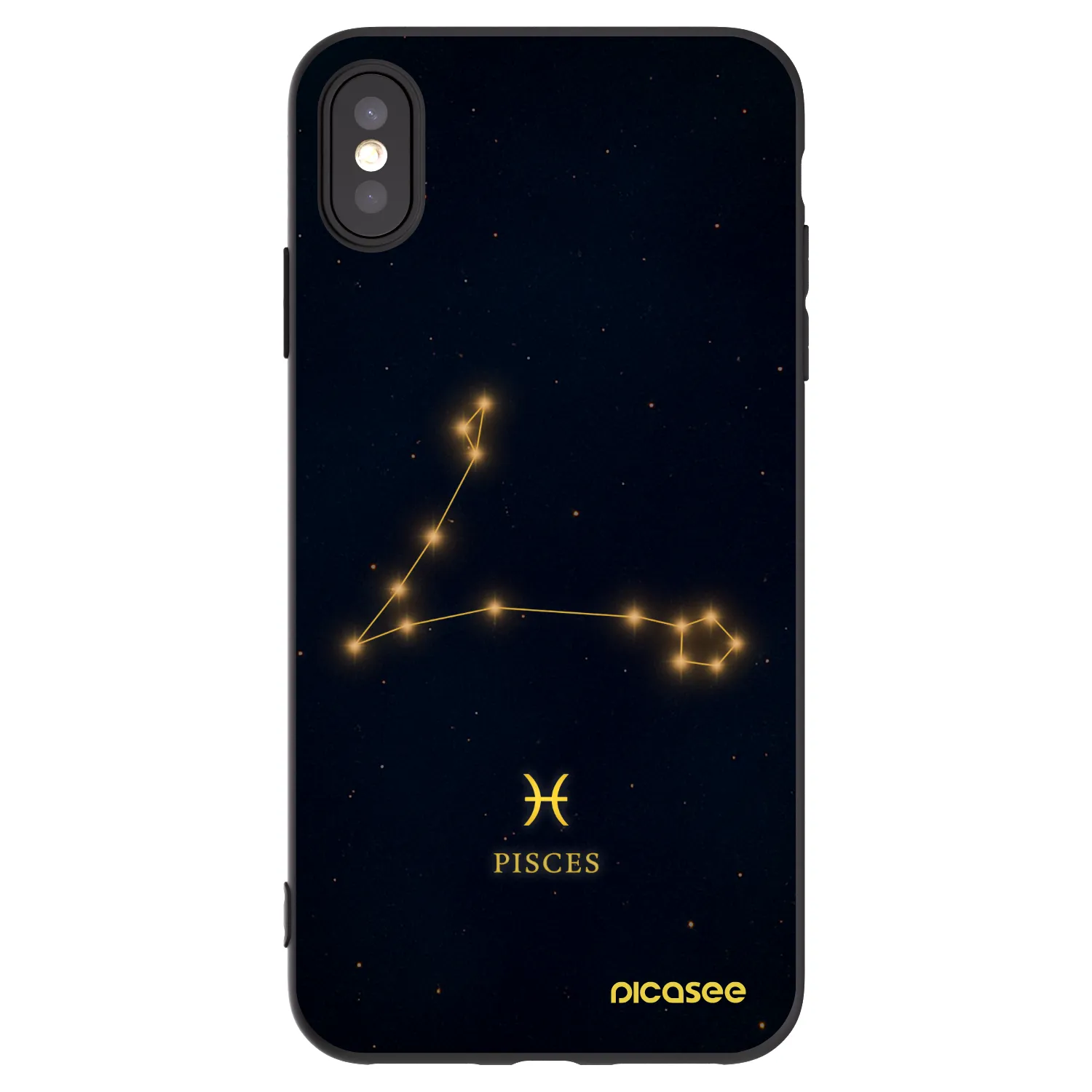 Picasee fekete szilikon tok az alábbi mobiltelefonokra Apple iPhone XS Max - PISCES