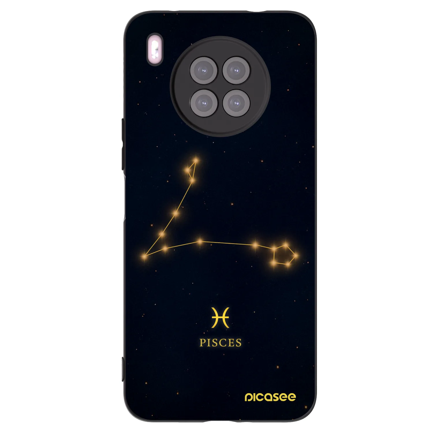Picasee fekete szilikon tok az alábbi mobiltelefonokra Huawei Nova 8i - PISCES