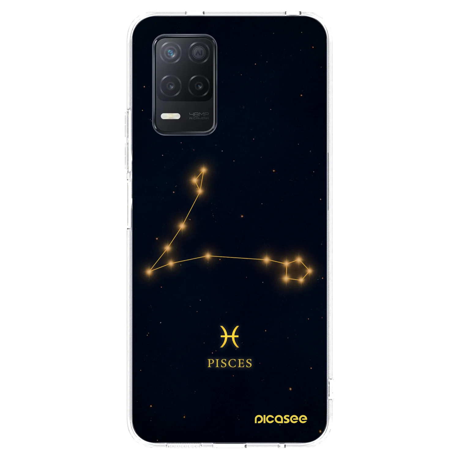 Picasee átlátszó szilikon tok az alábbi mobiltelefonokra Realme 8 5G - PISCES