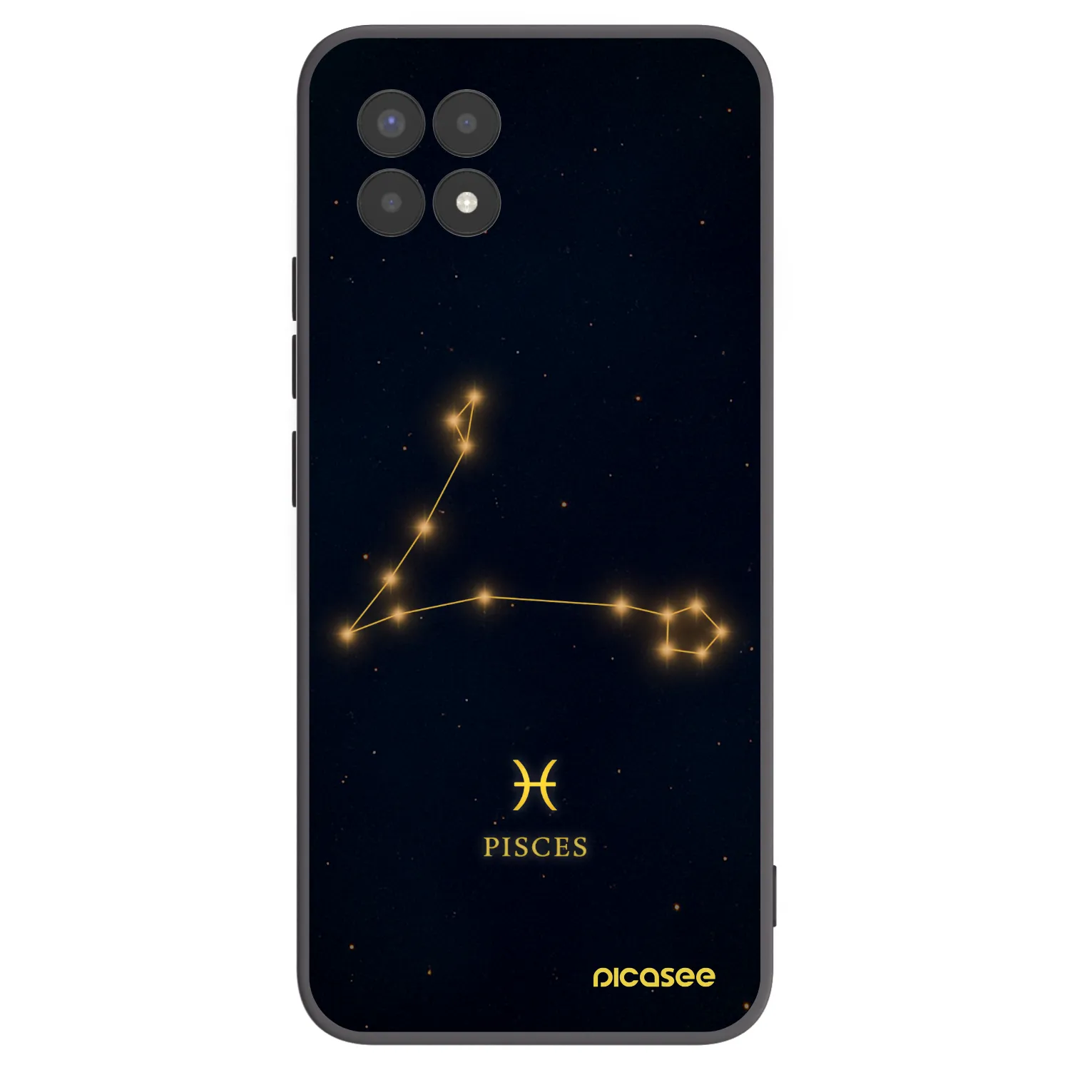Picasee fekete szilikon tok az alábbi mobiltelefonokra Realme 8i - PISCES
