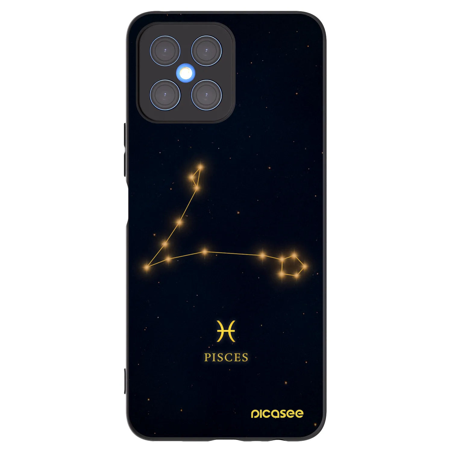 Picasee fekete szilikon tok az alábbi mobiltelefonokra Honor X8 4G - PISCES