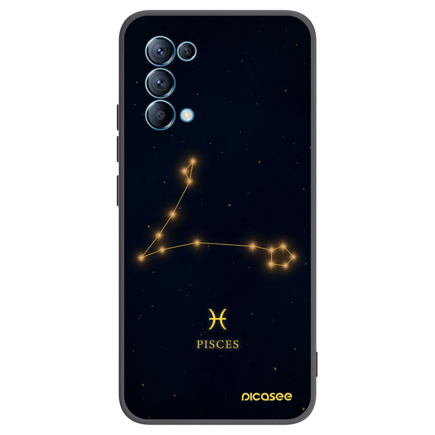 Picasee fekete szilikon tok az alábbi mobiltelefonokra OPPO Reno 5 5G - PISCES