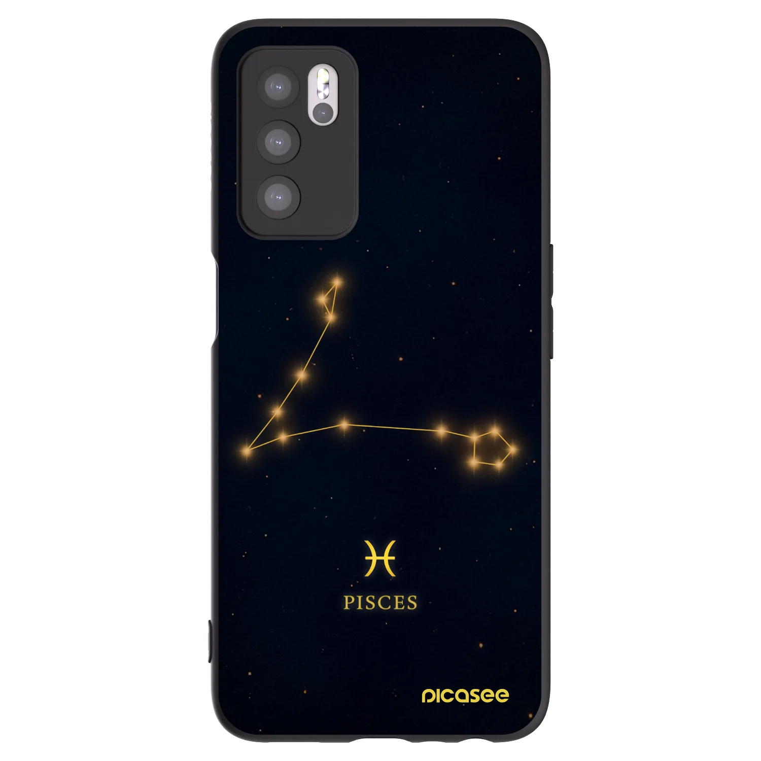 Picasee fekete szilikon tok az alábbi mobiltelefonokra OPPO A16s - PISCES
