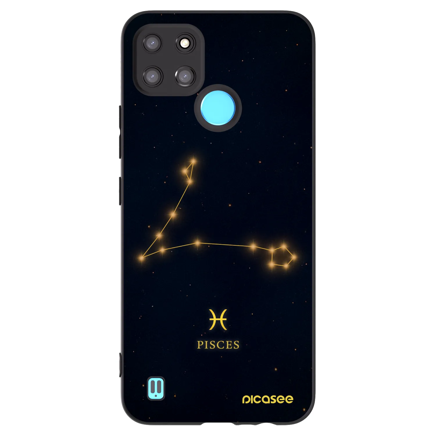 Picasee fekete szilikon tok az alábbi mobiltelefonokra Realme C21Y - PISCES
