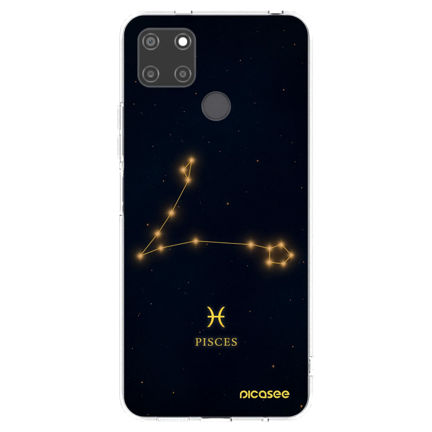 Picasee átlátszó szilikon tok az alábbi mobiltelefonokra Realme C21Y - PISCES