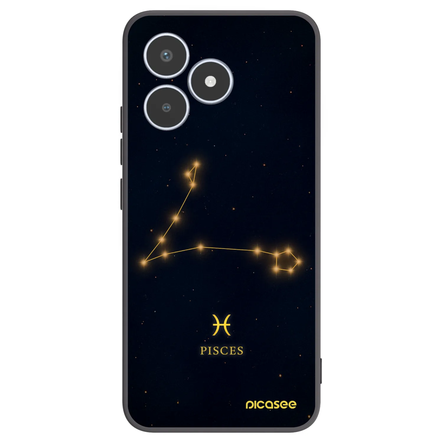 Picasee fekete szilikon tok az alábbi mobiltelefonokra Realme C53 - PISCES