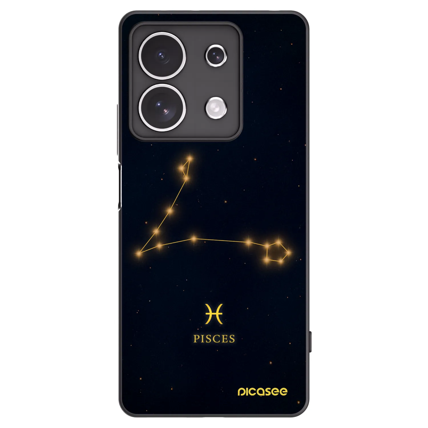 Picasee fekete szilikon tok az alábbi mobiltelefonokra Xiaomi Redmi Note 13 4G - PISCES
