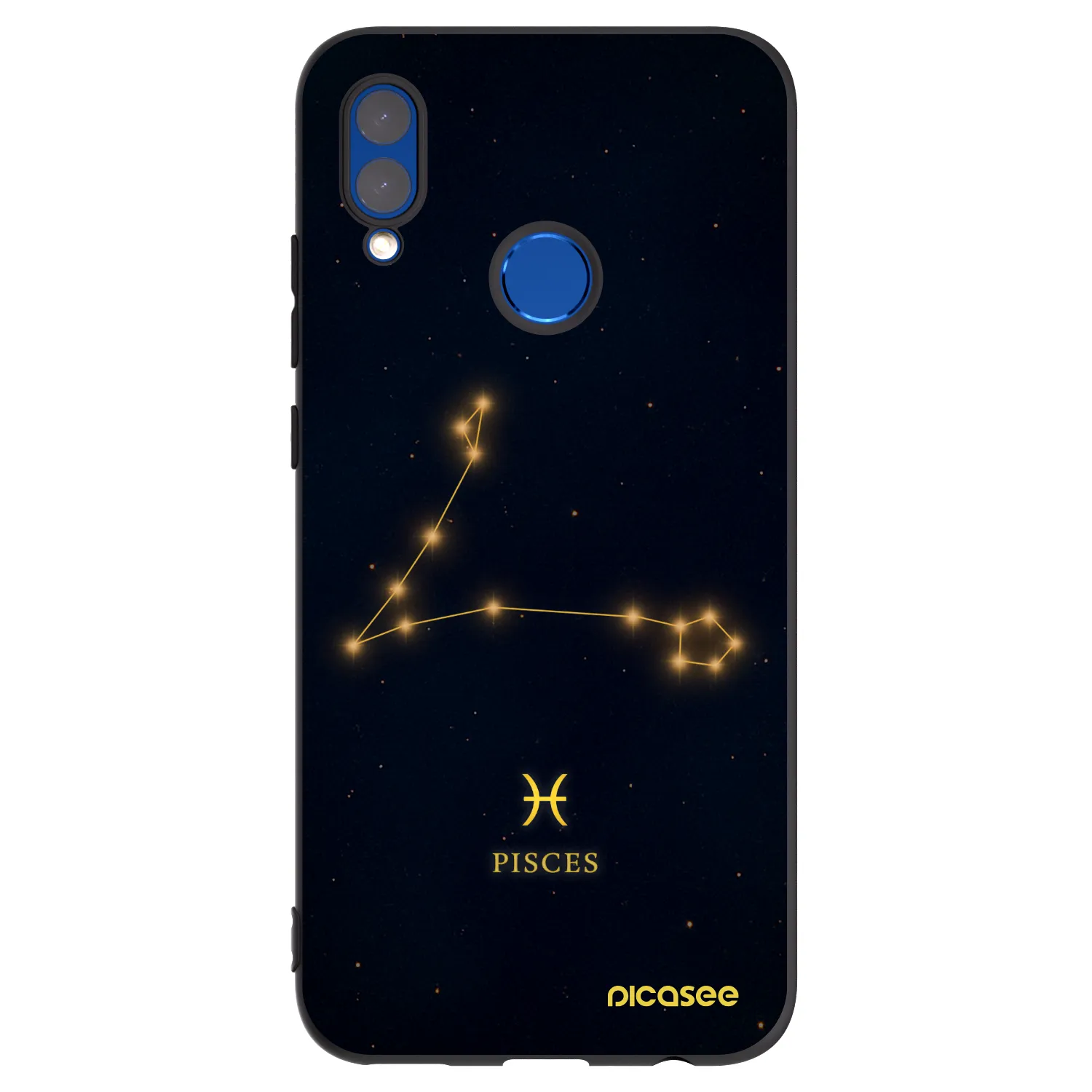 Picasee fekete szilikon tok az alábbi mobiltelefonokra Honor 10 Lite - PISCES
