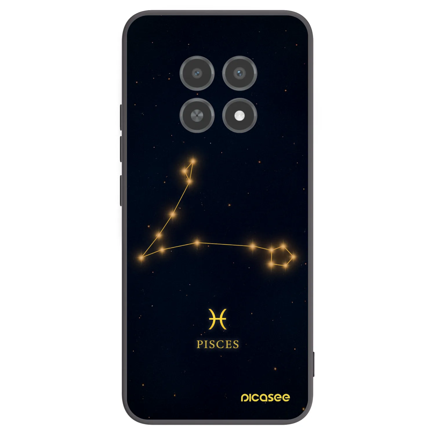 Picasee fekete szilikon tok az alábbi mobiltelefonokra Realme 12X - PISCES
