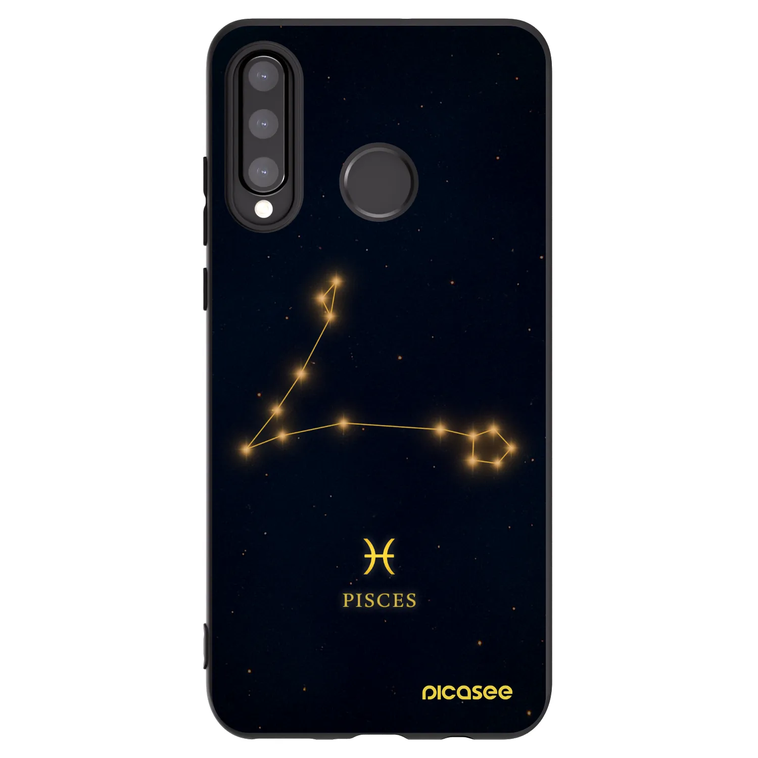 Picasee fekete szilikon tok az alábbi mobiltelefonokra Huawei P30 Lite - PISCES