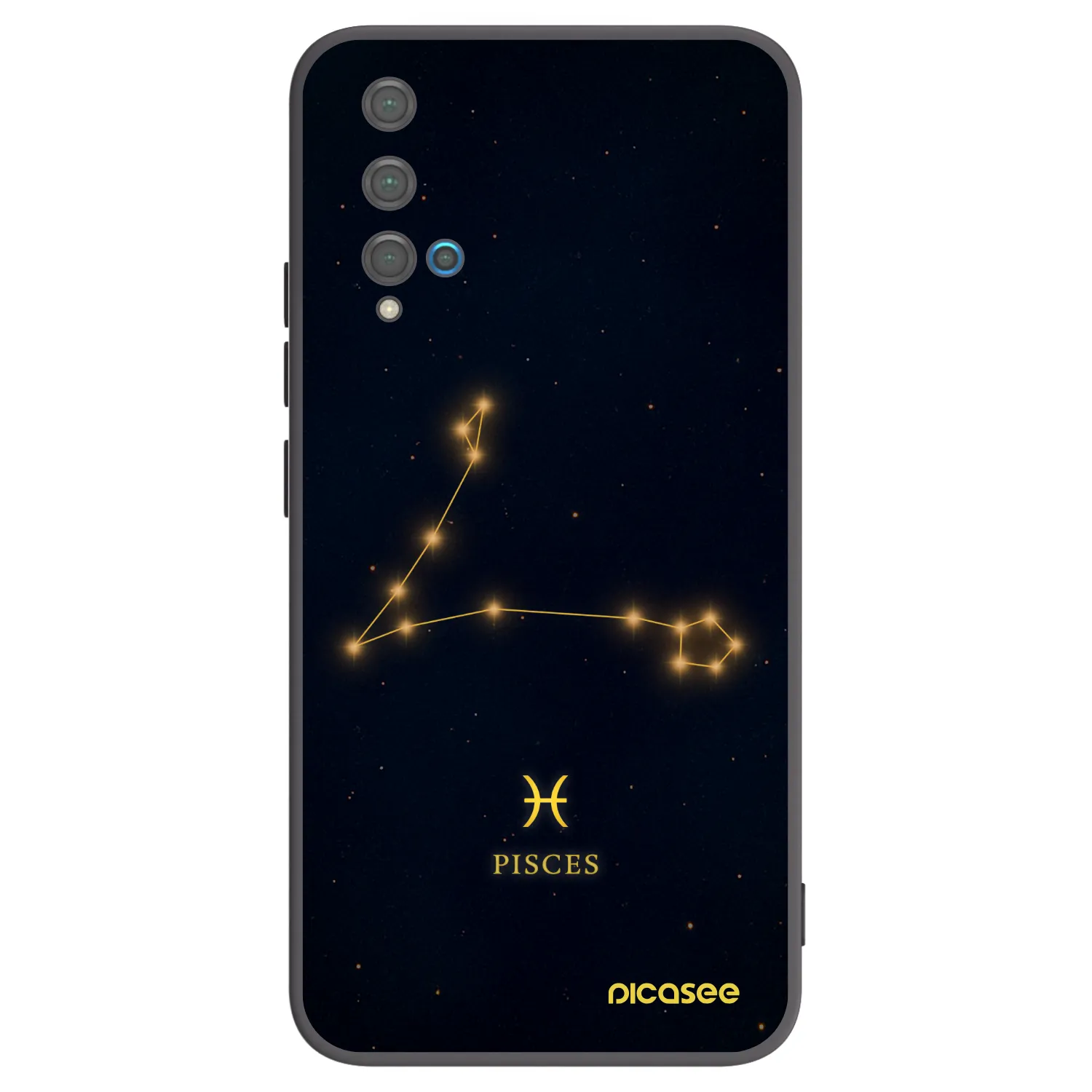 Picasee fekete szilikon tok az alábbi mobiltelefonokra Huawei Nova 5T - PISCES
