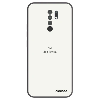 Picasee fekete szilikon tok az alábbi mobiltelefonokra Xiaomi Redmi 9 - Girl, do it for you