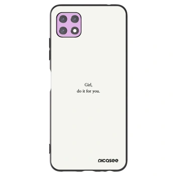 Picasee fekete szilikon tok az alábbi mobiltelefonokra Samsung Galaxy A22 A226B 5G - Girl, do it for you