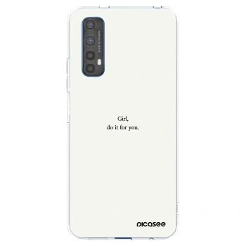 Picasee átlátszó szilikon tok az alábbi mobiltelefonokra Realme 7 - Girl, do it for you