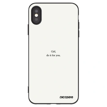 Picasee fekete szilikon tok az alábbi mobiltelefonokra Apple iPhone XS Max - Girl, do it for you