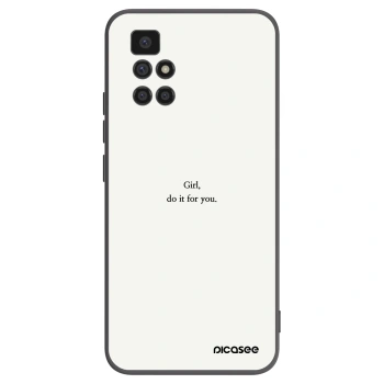 Picasee fekete szilikon tok az alábbi mobiltelefonokra Xiaomi Redmi 10 - Girl, do it for you