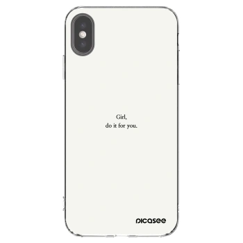 Picasee átlátszó szilikon tok az alábbi mobiltelefonokra Apple iPhone XS Max - Girl, do it for you