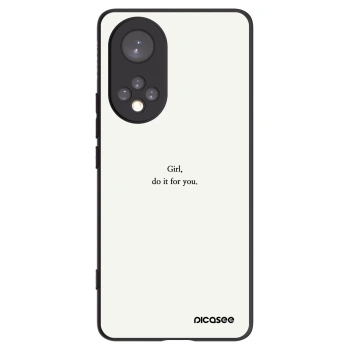 Picasee fekete szilikon tok az alábbi mobiltelefonokra Honor 50 5G - Girl, do it for you