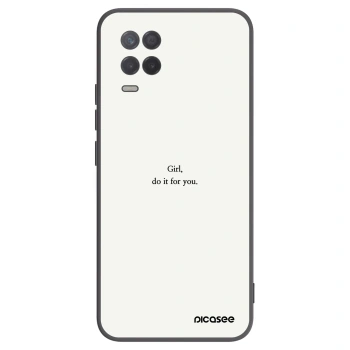 Picasee fekete szilikon tok az alábbi mobiltelefonokra Realme 8 5G - Girl, do it for you