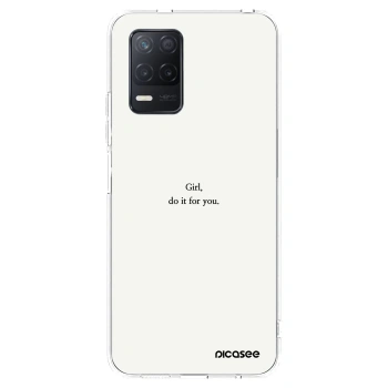 Picasee átlátszó szilikon tok az alábbi mobiltelefonokra Realme 8 5G - Girl, do it for you