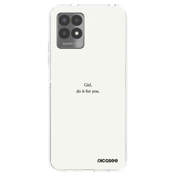 Picasee átlátszó szilikon tok az alábbi mobiltelefonokra Realme 8i - Girl, do it for you