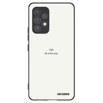 Picasee fekete szilikon tok az alábbi mobiltelefonokra Samsung Galaxy A53 5G A536 - Girl, do it for you