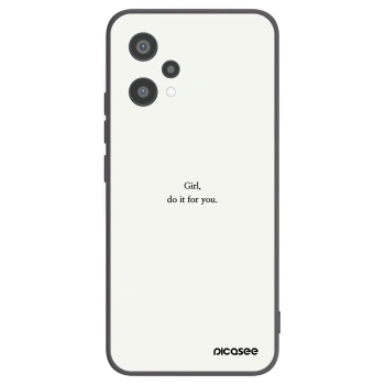 Picasee fekete szilikon tok az alábbi mobiltelefonokra Realme 9 Pro 5G - Girl, do it for you