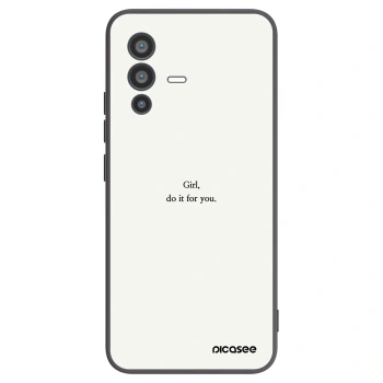 Picasee fekete szilikon tok az alábbi mobiltelefonokra Vivo V23 5G - Girl, do it for you