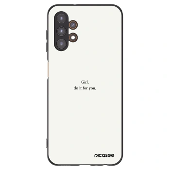 Picasee fekete szilikon tok az alábbi mobiltelefonokra Samsung Galaxy A13 4G A135 - Girl, do it for you