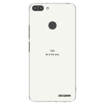 Picasee átlátszó szilikon tok az alábbi mobiltelefonokra Huawei P Smart - Girl, do it for you