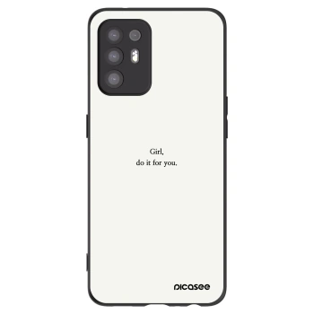 Picasee fekete szilikon tok az alábbi mobiltelefonokra OPPO A94 5G - Girl, do it for you