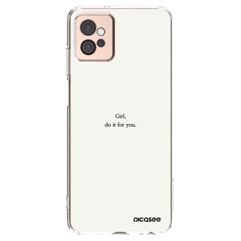 Picasee átlátszó szilikon tok az alábbi mobiltelefonokra Motorola Moto G32 - Girl, do it for you